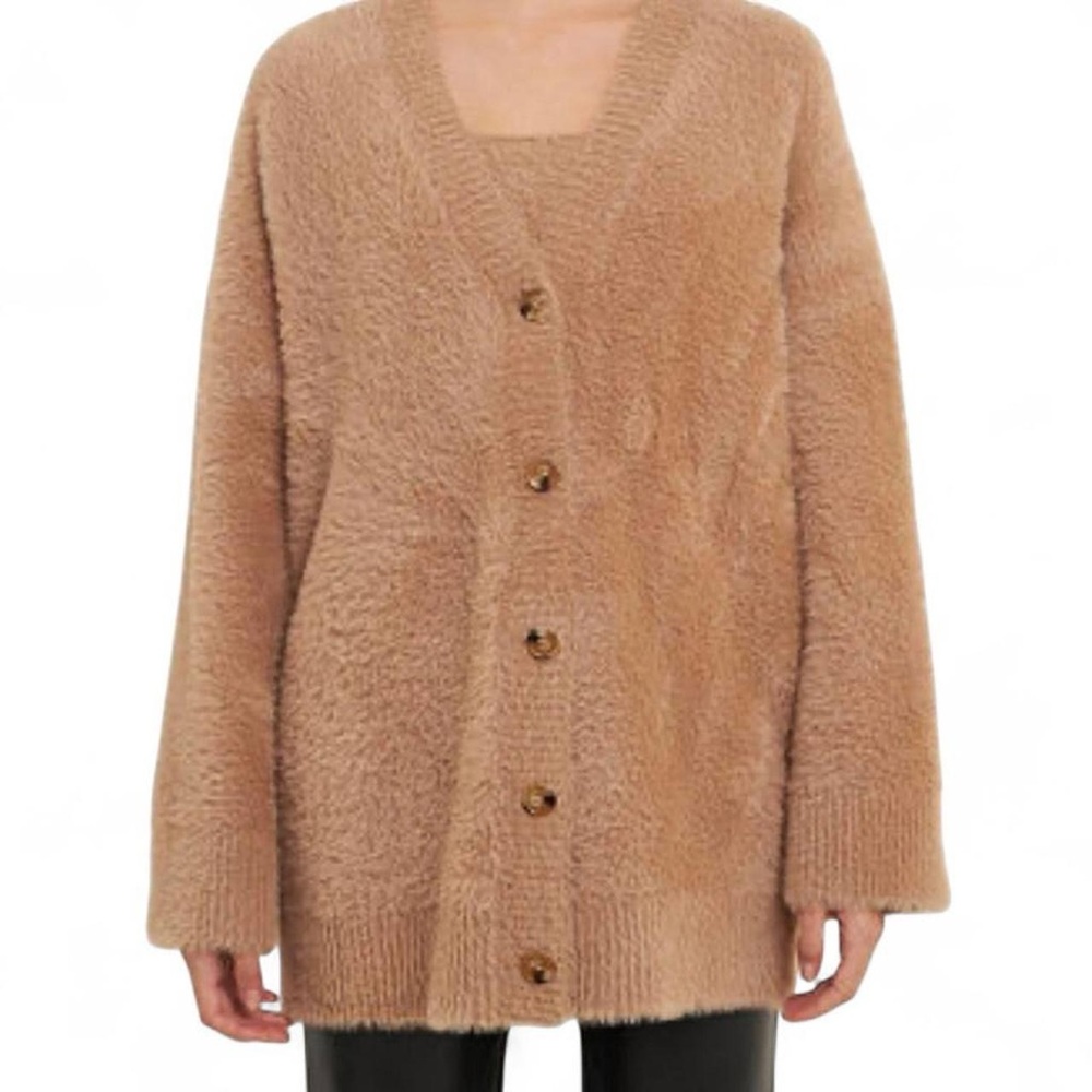 Grey Lab Teddy Knit Cardigan | Cozy Button Front | NWOT XS/S